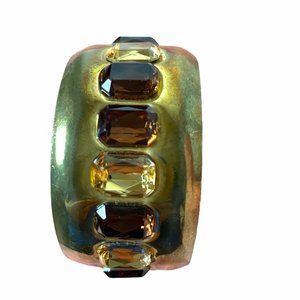 Jeweled Bronze Metal Bracelet